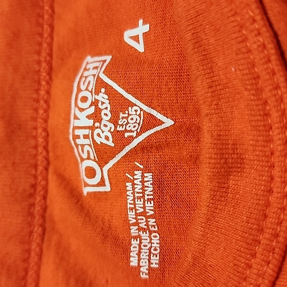 OshKosh B'gosh Orange Long Sleeve Tees. Size 4. - Picture 4 of 6